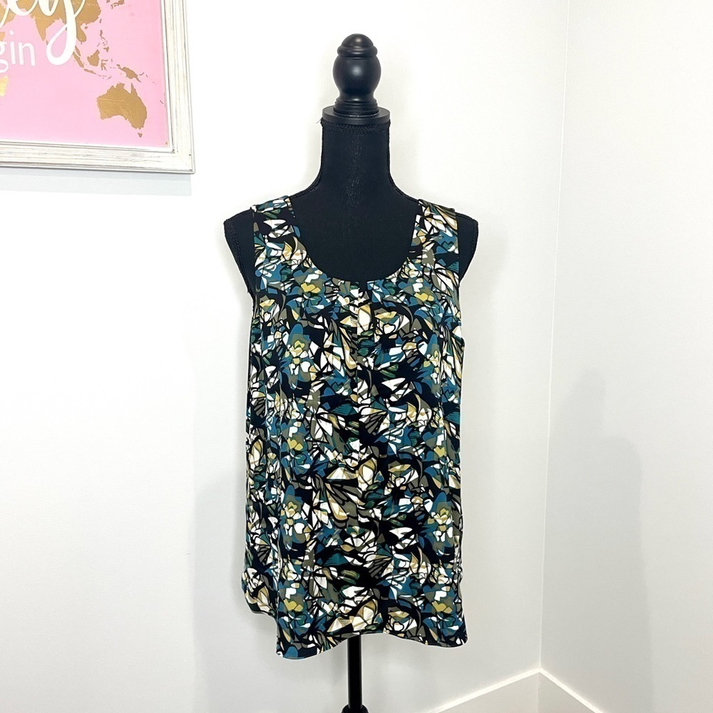 Classiques Entier Silk Sleeveless Blouse Pleat-Neck